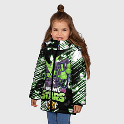 Куртка зимняя для девочки Brawl stars 8-BIT, цвет: 3D-черный — фото 2