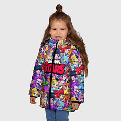 Куртка зимняя для девочки BrawlStars Girls Oko, цвет: 3D-черный — фото 2