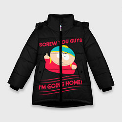 Куртка зимняя для девочки Cartman, цвет: 3D-черный