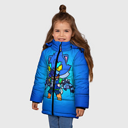Куртка зимняя для девочки БРАВЛ СОНИК, цвет: 3D-черный — фото 2