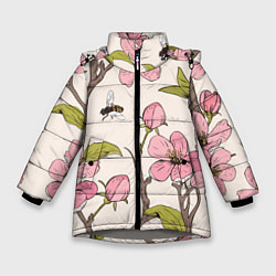 Куртка зимняя для девочки САКУРА, цвет: 3D-светло-серый