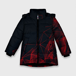 Куртка зимняя для девочки RED STRIPES, цвет: 3D-черный