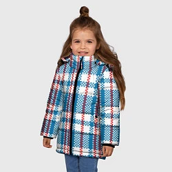 Куртка зимняя для девочки Текстура Сумка Челнока, цвет: 3D-красный — фото 2
