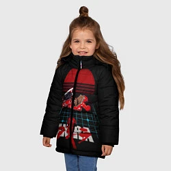 Куртка зимняя для девочки AKIRA, цвет: 3D-черный — фото 2