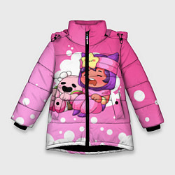 Куртка зимняя для девочки Бравл Старс Сэнди, цвет: 3D-черный