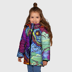 Куртка зимняя для девочки HYPERBEAST, цвет: 3D-черный — фото 2