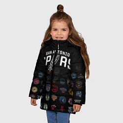 Куртка зимняя для девочки San Antonio Spurs 2, цвет: 3D-черный — фото 2