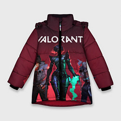 Куртка зимняя для девочки Valorant, цвет: 3D-красный