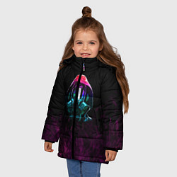 Куртка зимняя для девочки Эпидемия, цвет: 3D-черный — фото 2