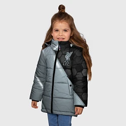Куртка зимняя для девочки Liverpool FC, цвет: 3D-светло-серый — фото 2