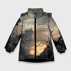 Куртка зимняя для девочки Bloodborne, цвет: 3D-черный