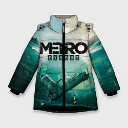 Куртка зимняя для девочки METRO EXODUS, цвет: 3D-черный