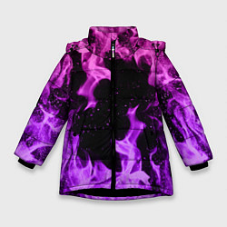 Куртка зимняя для девочки ЦВЕТНОЙ ОГОНЬ, цвет: 3D-черный
