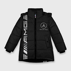 Куртка зимняя для девочки Mercedes Carbon, цвет: 3D-черный