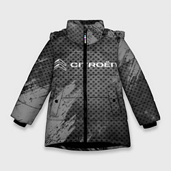 Куртка зимняя для девочки CITROЁN, цвет: 3D-черный