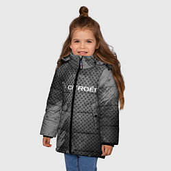 Куртка зимняя для девочки CITROЁN, цвет: 3D-черный — фото 2