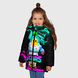 Куртка зимняя для девочки BRAWL STARS SPROUT 24, цвет: 3D-черный — фото 2