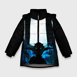 Куртка зимняя для девочки KIMETSU NO YAIBA, цвет: 3D-светло-серый