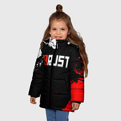 Куртка зимняя для девочки RUST, цвет: 3D-черный — фото 2