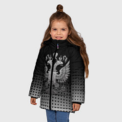 Куртка зимняя для девочки Герб, цвет: 3D-черный — фото 2