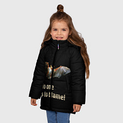Куртка зимняя для девочки Никто не виноват!, цвет: 3D-черный — фото 2