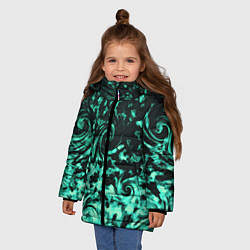 Куртка зимняя для девочки VORTEXES, цвет: 3D-черный — фото 2