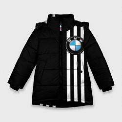 Куртка зимняя для девочки BMW SPORT, цвет: 3D-черный