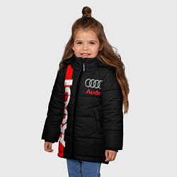 Куртка зимняя для девочки AUDI SPORT CARBON, цвет: 3D-черный — фото 2