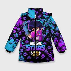 Куртка зимняя для девочки Brawl Stars BIBI, цвет: 3D-черный