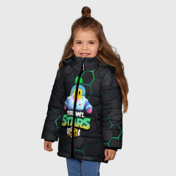 Куртка зимняя для девочки Sprout Brawl Stars, цвет: 3D-светло-серый — фото 2