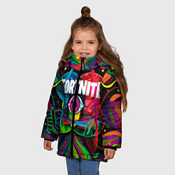 Куртка зимняя для девочки TRAVIS SCOTT X FORTNITE, цвет: 3D-черный — фото 2