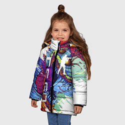Куртка зимняя для девочки CS GO, цвет: 3D-светло-серый — фото 2