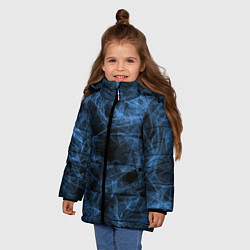 Куртка зимняя для девочки Синий дым, цвет: 3D-черный — фото 2