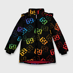 Куртка зимняя для девочки 6IX9INE, цвет: 3D-красный