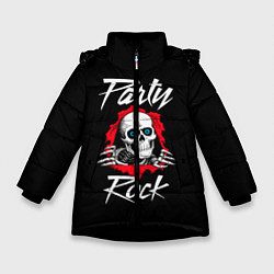 Куртка зимняя для девочки Rock Party, цвет: 3D-черный