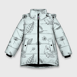 Зимняя куртка для девочки Милые птички
