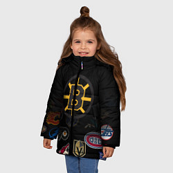 Куртка зимняя для девочки NHL Boston Bruins Z, цвет: 3D-черный — фото 2