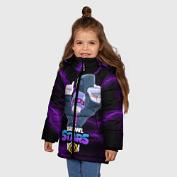 Куртка зимняя для девочки BRAWL STARS DJ FRANK, цвет: 3D-черный — фото 2