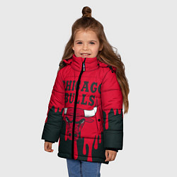 Куртка зимняя для девочки Chicago Bulls, цвет: 3D-красный — фото 2