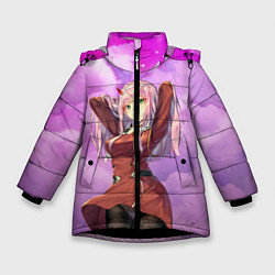 Куртка зимняя для девочки Darling, цвет: 3D-черный