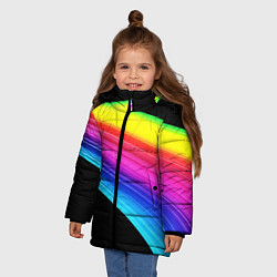 Куртка зимняя для девочки ABSTRACT TREND, цвет: 3D-черный — фото 2