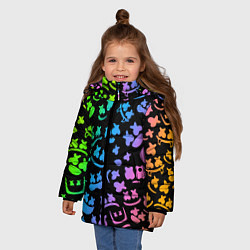 Куртка зимняя для девочки MARSHMELLO, цвет: 3D-черный — фото 2