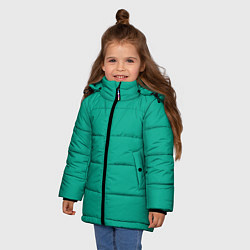 Куртка зимняя для девочки Зеленый, цвет: 3D-черный — фото 2
