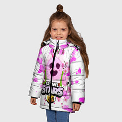 Куртка зимняя для девочки Sakura Spike Brawl Stars, цвет: 3D-светло-серый — фото 2