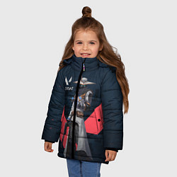 Куртка зимняя для девочки CYPHER VALORANT, цвет: 3D-черный — фото 2