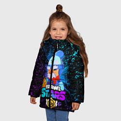 Куртка зимняя для девочки BRAWL STARS GALE, цвет: 3D-красный — фото 2