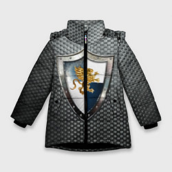 Куртка зимняя для девочки Heroes of Might and Magic Z, цвет: 3D-черный