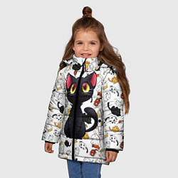 Куртка зимняя для девочки Котэ Котята, цвет: 3D-светло-серый — фото 2