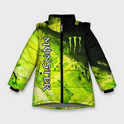 Куртка зимняя для девочки MONSTER ENERGY, цвет: 3D-светло-серый