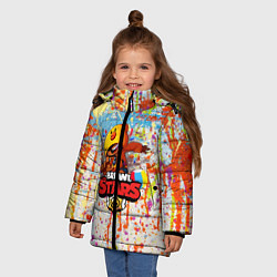 Куртка зимняя для девочки BRAWL STARS:LEON, цвет: 3D-черный — фото 2